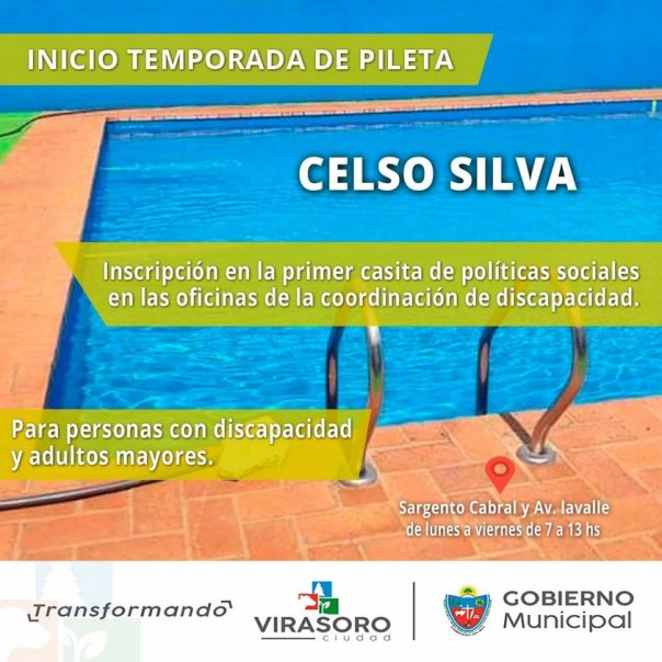 Temporada de pileta para personas con discapacidad y adultos mayores.
