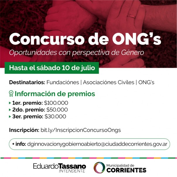 La Municipalidad amplió el plazo de inscripción del concurso para ONGs