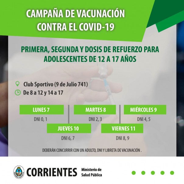 Salud Pública comunica puntos de aplicación de la vacuna contra el Covid-19