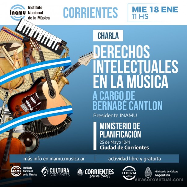 La Provincia llevará adelante la charla "Derechos Intelectuales en la Música"