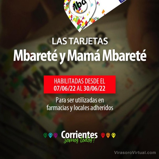 Salud Pública comunica que se encuentran habilitadas las tarjetas Mbareté y Mamá Mbareté