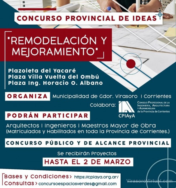 La Municipalidad lanza concurso de ideas para remodelación de espacios públicos
