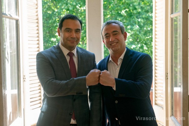 Valdés fue recibido por el intendente de Rosario, con quien trabajaron en una amplia agenda de temas comunes