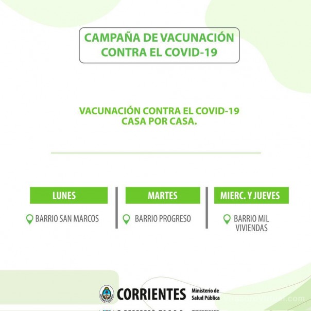 Campaña de vacunación contra el Covid- 19 Casa por Casa