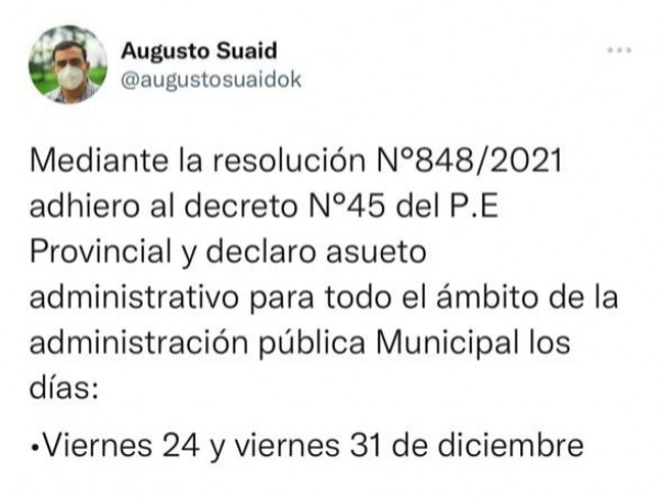 Asueto administrativo