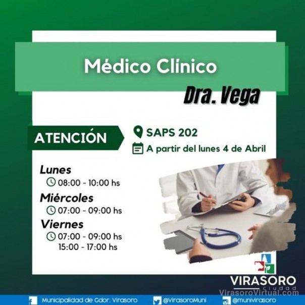 Servicio Médico Clínico en el SAPS 202 de la Dra. Vega.