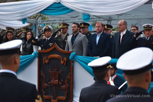 El intendente Juan Pablo Valdés  y el viceintendente Emilio Emilio Nicolás , participaron del acto
