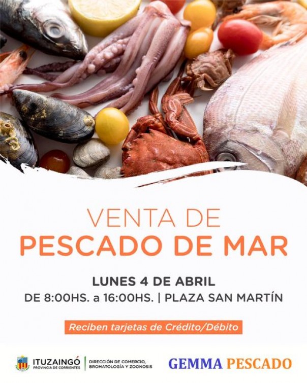 Venta de pescado de mar en Ituzaingó