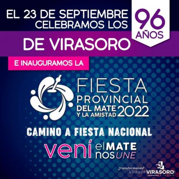Ya estamos palpitando el mes de festejos por el aniversario de Gdor Virasoro