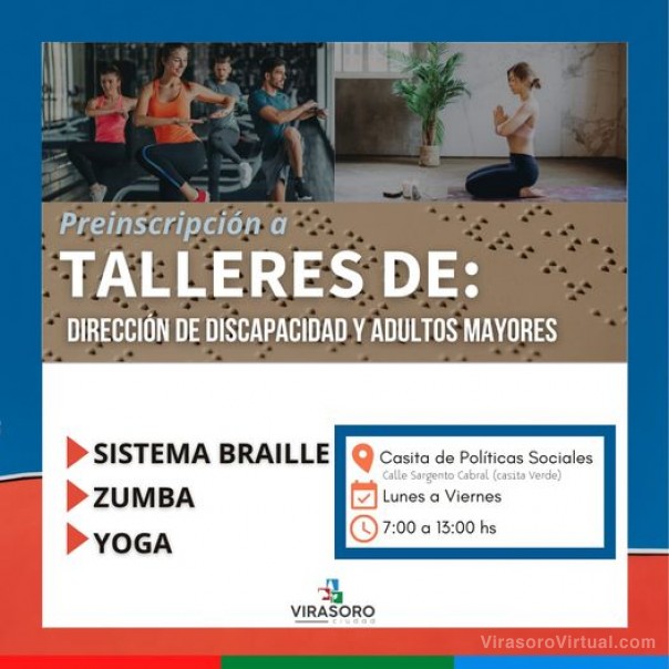 ¿Queres aprender el sistema braille , bailar zumba o practicar yoga ?