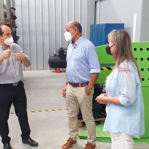 Ministerios de Ciencia y Tecnología de la Nación y la Provincia visitaron planta de reducción y reciclado