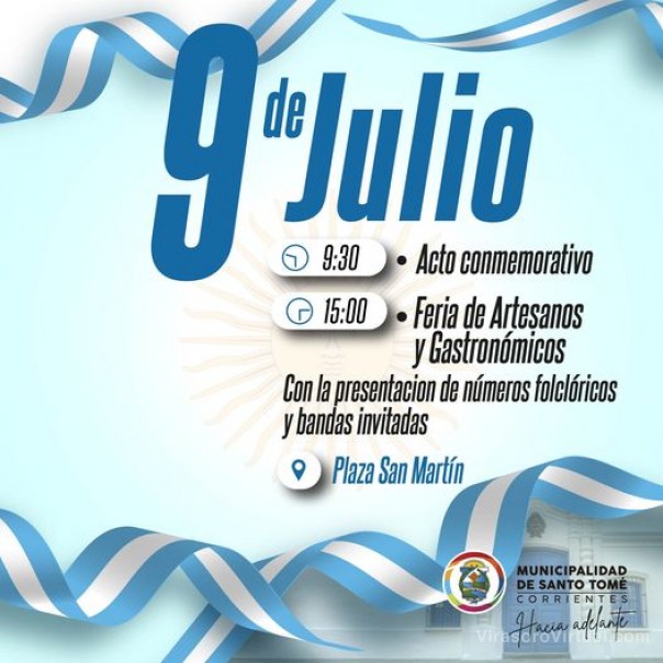 Este 9 de julio los invitamos a todos a ser partícipes de esta gran fiesta patria