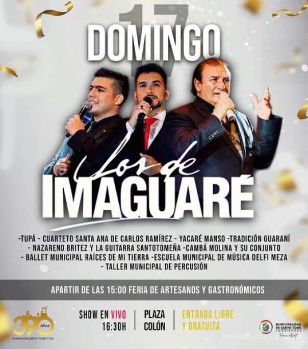 ¡Los invitamos a celebrar los 390 años de la fundación de Santo Tomé!