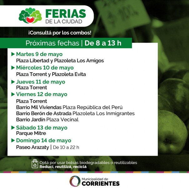 Las Ferias de las Ciudad inician otra semana de recorrido por los barrios