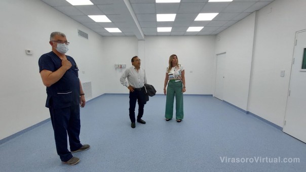 Cardozo verificó el avance de obras en el Hospital Escuela