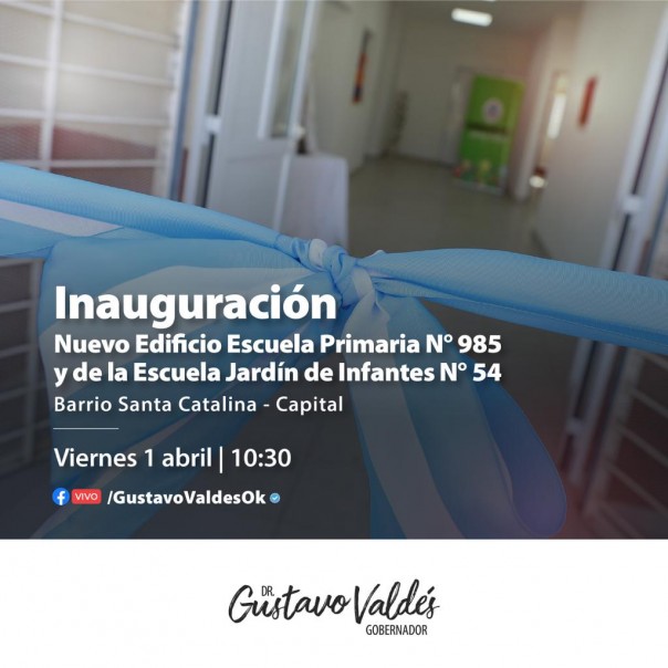 Valdés recibirá al Ministro de Educación de la Nación con quien firmará convenios