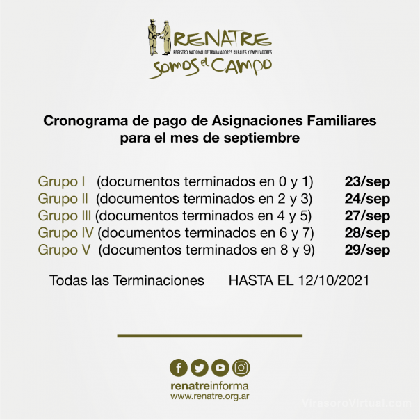 RENATRE: pagan prestaciones por desempleo