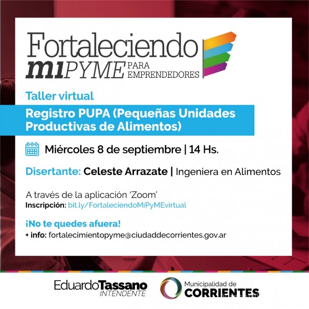 La Municipalidad brindará un taller gratuito para emprendedores gastronómicos