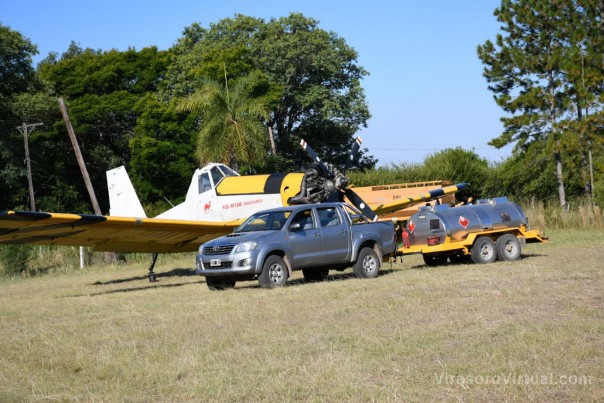 Cómo interviene el avión hidrante para apagar incendios forestales en Corrientes
