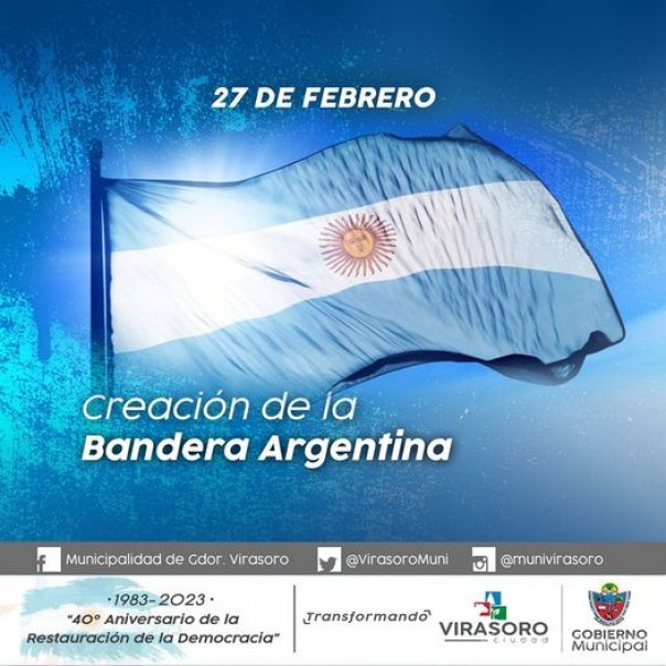 27 de febrero Día de la creación de la Bandera Nacional
