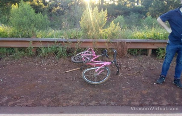 Virasoro: Ciclista en grave estado tras ser chocado en Ruta 14