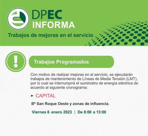 La DPEC llevará adelante tareas en Capital