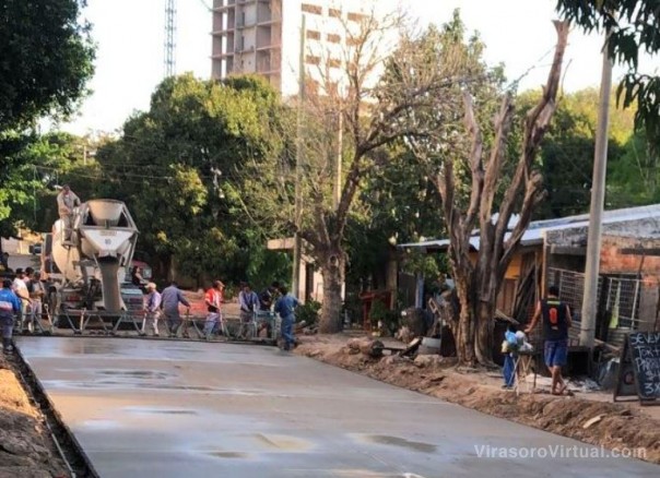 La Provincia concluye la pavimentación de las calles Díaz de Vivar