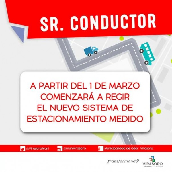 Virasoro implementa el Sistema de Estacionamiento Medido y lo recaudado será para instituciones locales