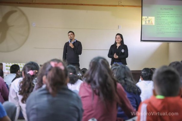 Desde la Dirección de Tránsito municipal se están realizando charlas de seguridad vial