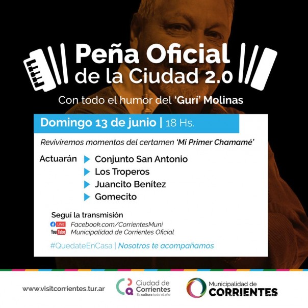 La Peña Oficial de la Ciudad contará con el humor del Gurí Molina