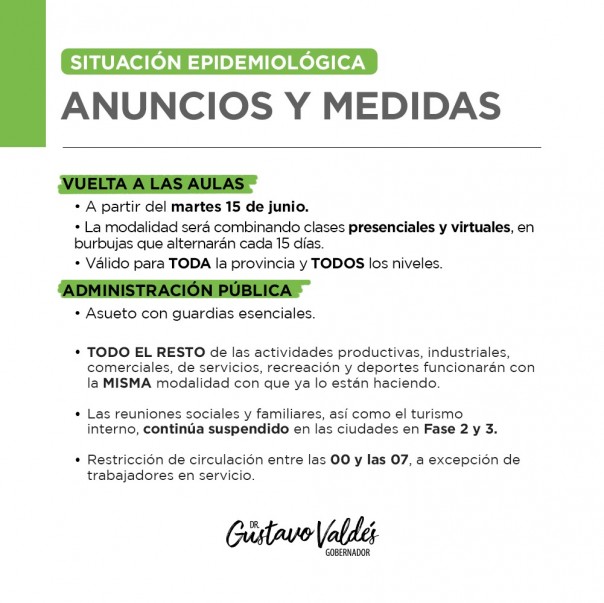 Regresan a la presencialidad segura y cuidada de clases en toda la provincia