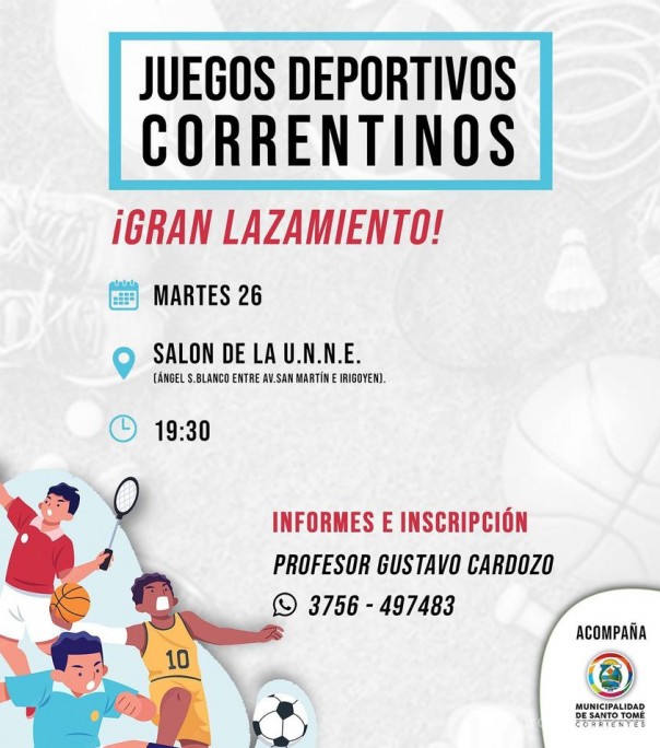 ¿Están listos para los Juegos Deportivos Correntinos?