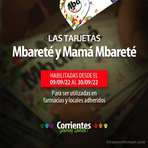 Salud Pública comunica que se encuentran habilitadas las tarjetas Mbareté y Mamá Mbareté
