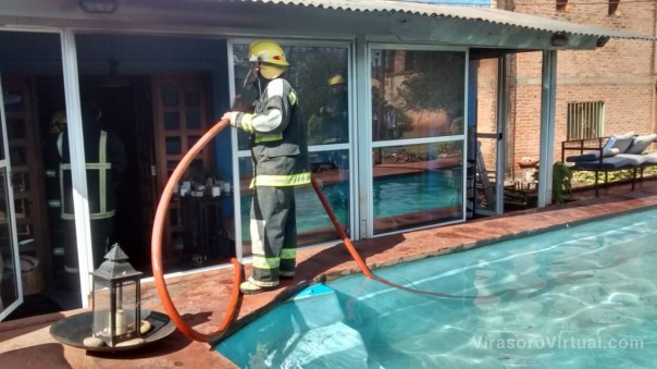 En horas de este mediodía se registró un incendio en un domicilio por calles Mendoza y Avellaneda