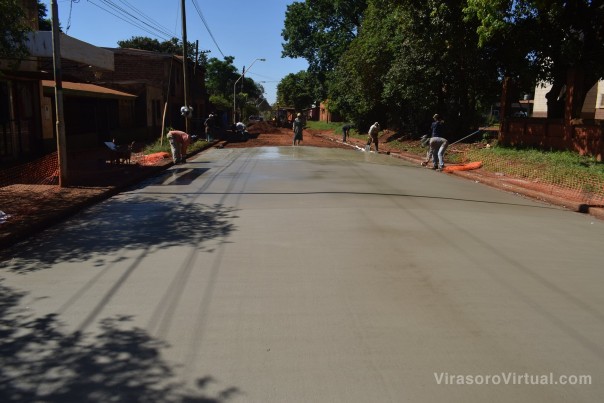 Se concretó la pavimentación del primer tramo de Manuel Ocampo