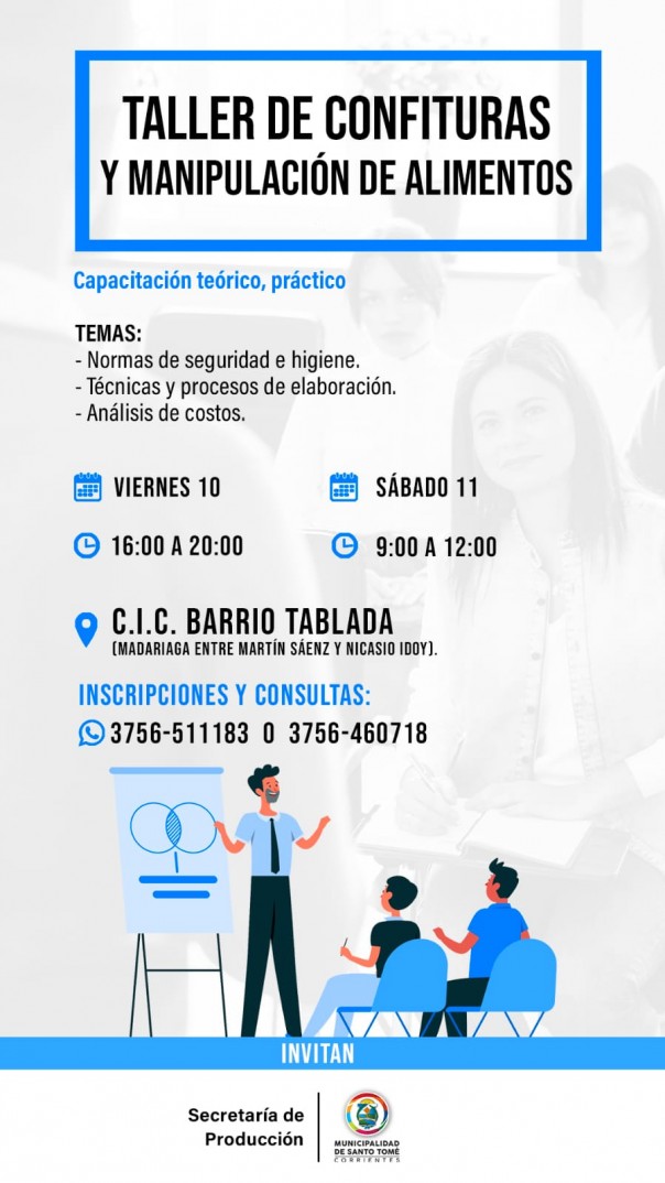 Taller de confituras y Manipulación de Alimentos