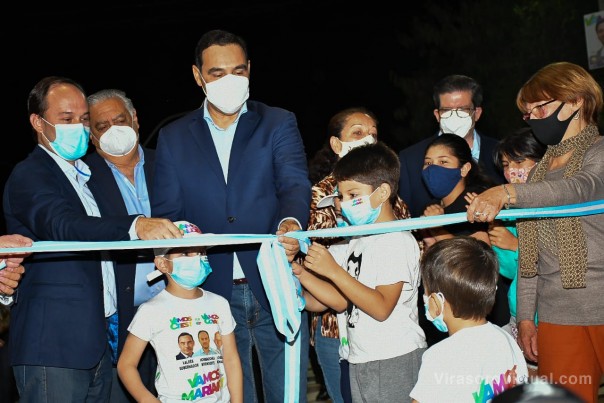 Valdés inauguró la pavimentación de la calle José Soto en Goya